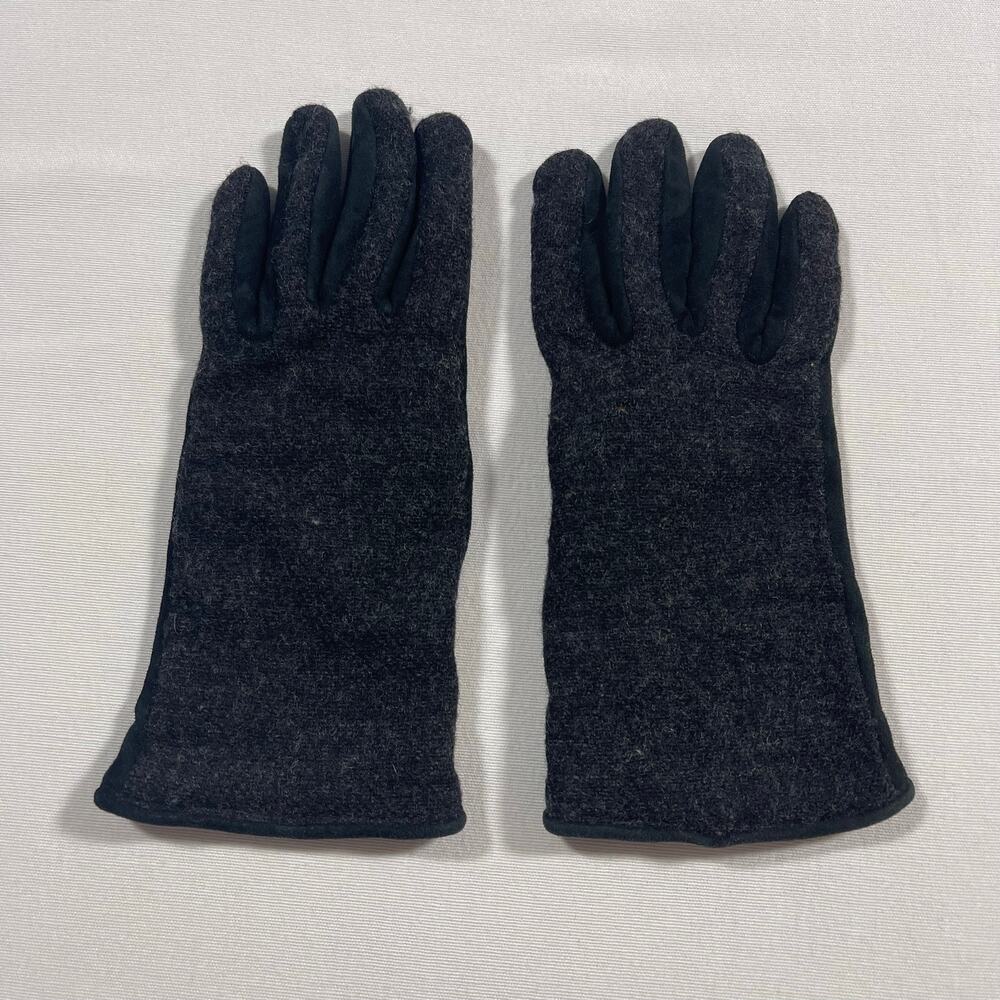 Gates Women’s Small Black Genuine Leather Gloves 100% Cashmere Lined